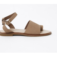 Sandale beige en daim