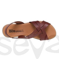 Sandales marron en cuir