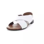Sandales plates en cuir