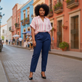 Blouse à rayure avec lurex