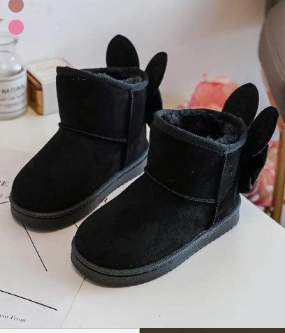 Bottines fourrées avec oreilles de lapin