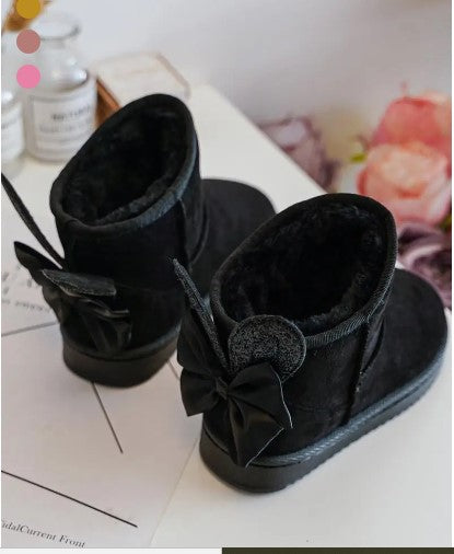Bottines fourrées avec oreilles de lapin