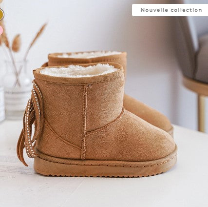 Bottines fourrées avec franches