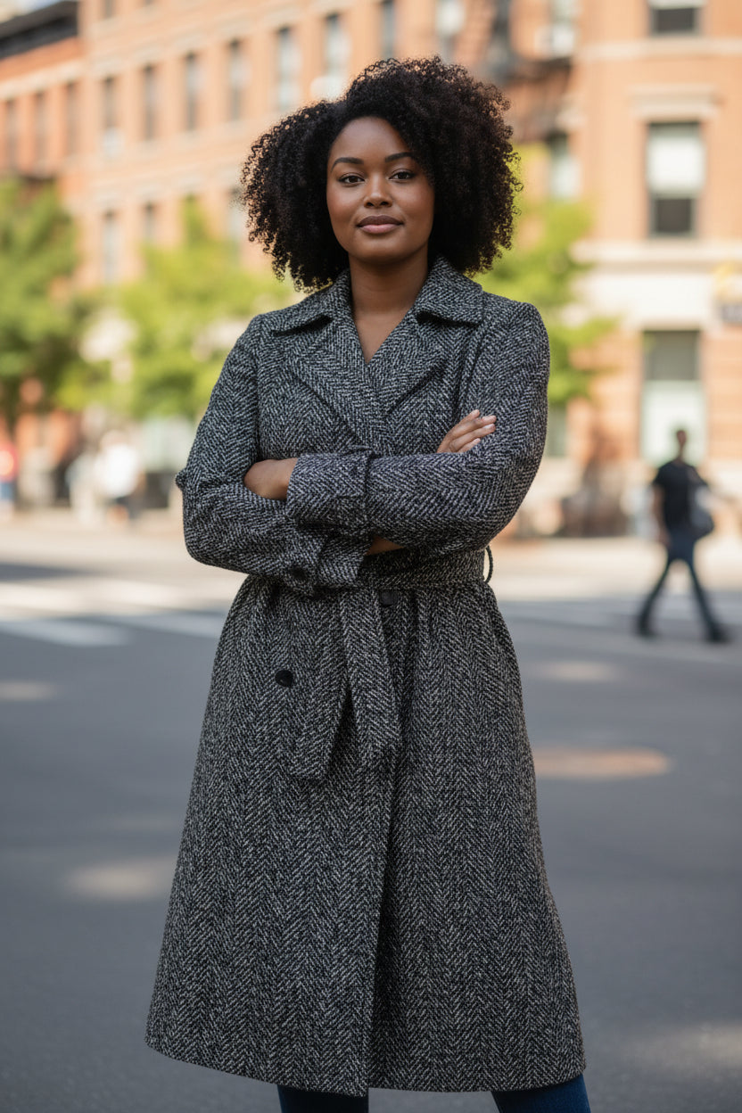 Manteau ceinturé