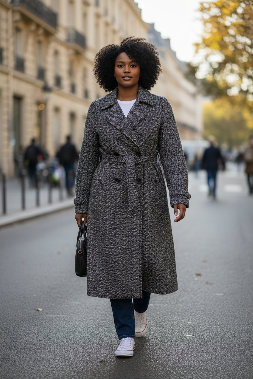 Manteau ceinturé