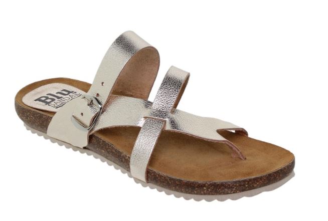 Tong doré ergonomique en cuir