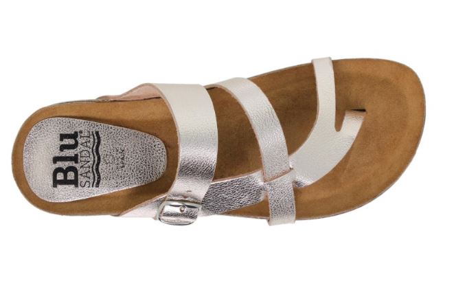 Tong doré ergonomique en cuir