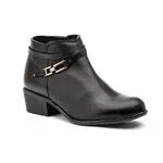 Bottines en cuir avec Zip
