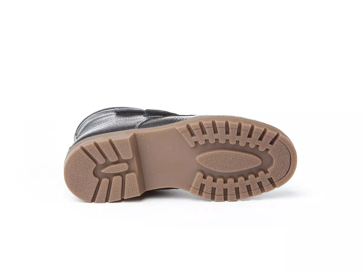 Bottines en cuir fourrées avec scratch