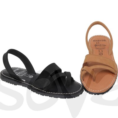 Minorquines avec brides en cuir AVARCA