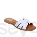 Mules blanches en cuir