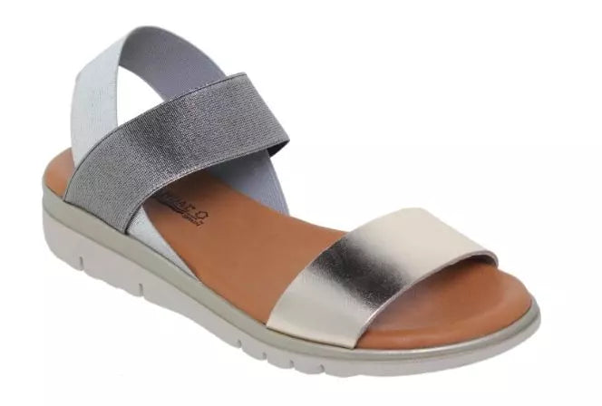 sandales en cuir avec élastique