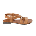 Sandales en cuir camel