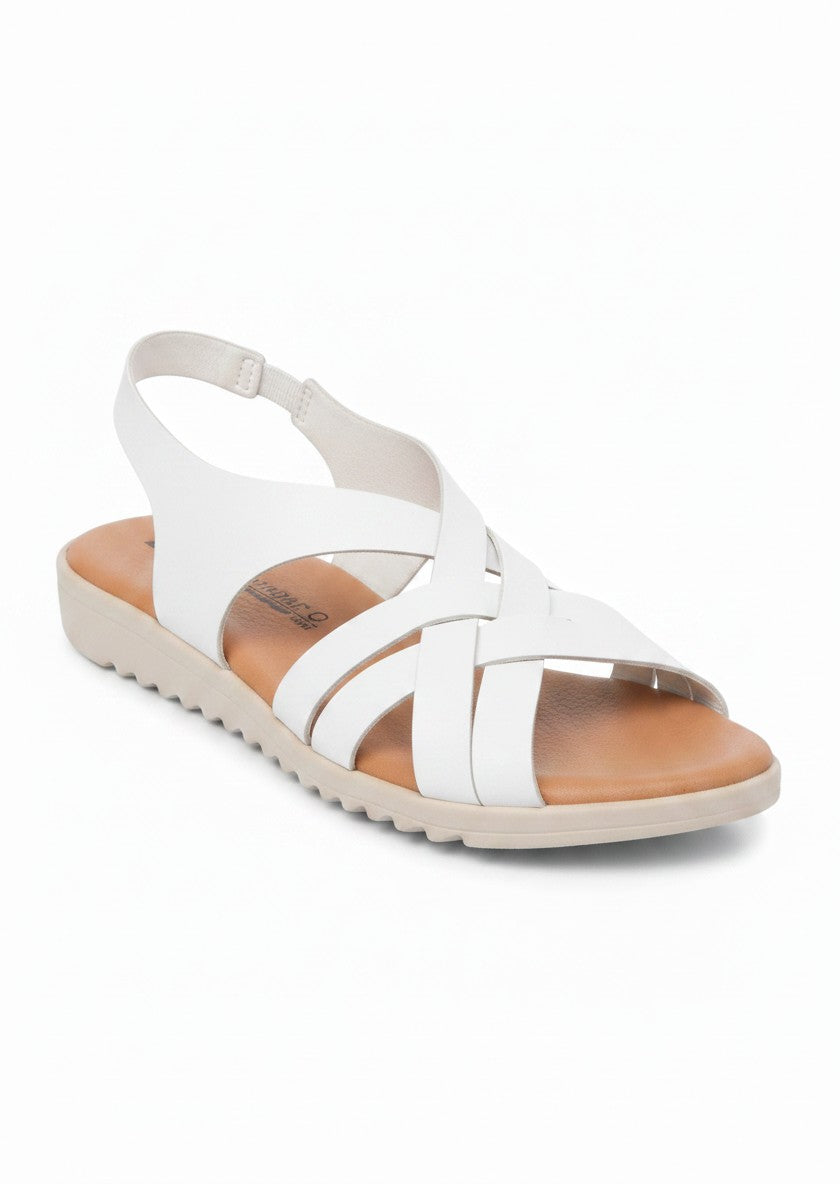 Sandales en cuir blanche
