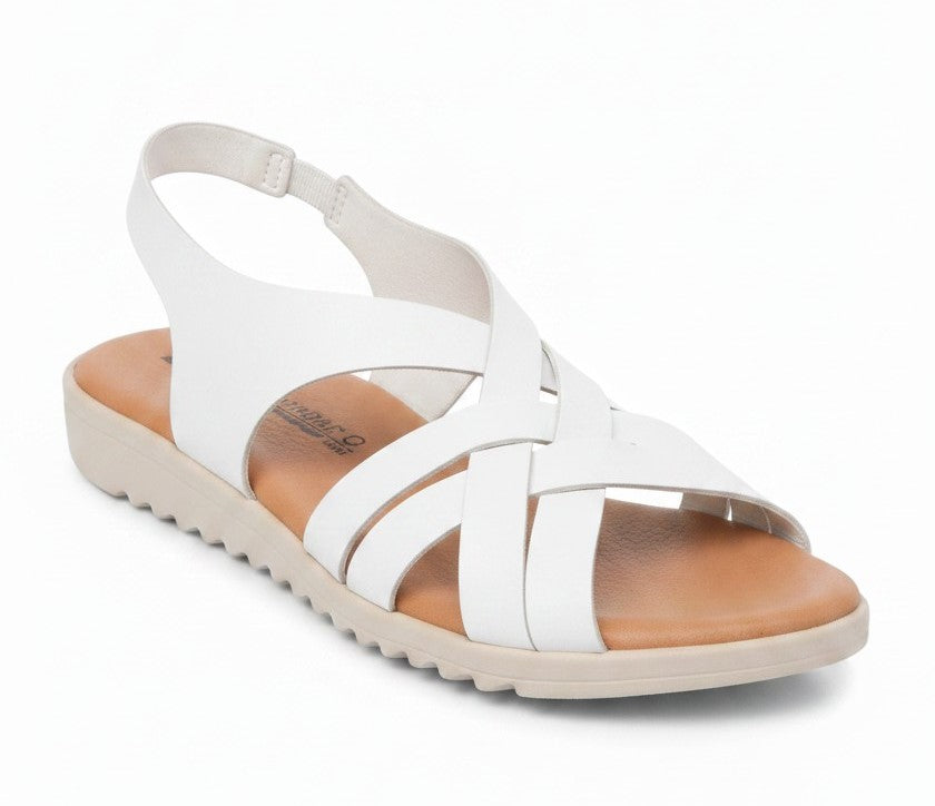 Sandales en cuir blanche