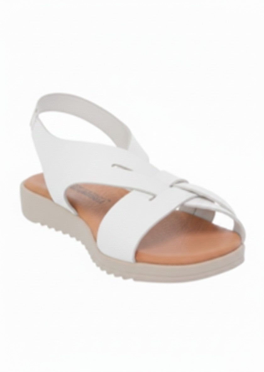 Sandales en cuir blanche