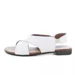 Sandales plates en cuir