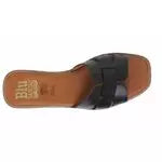 mules en cuir noires