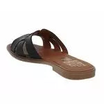 mules en cuir noires