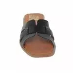 mules en cuir noires